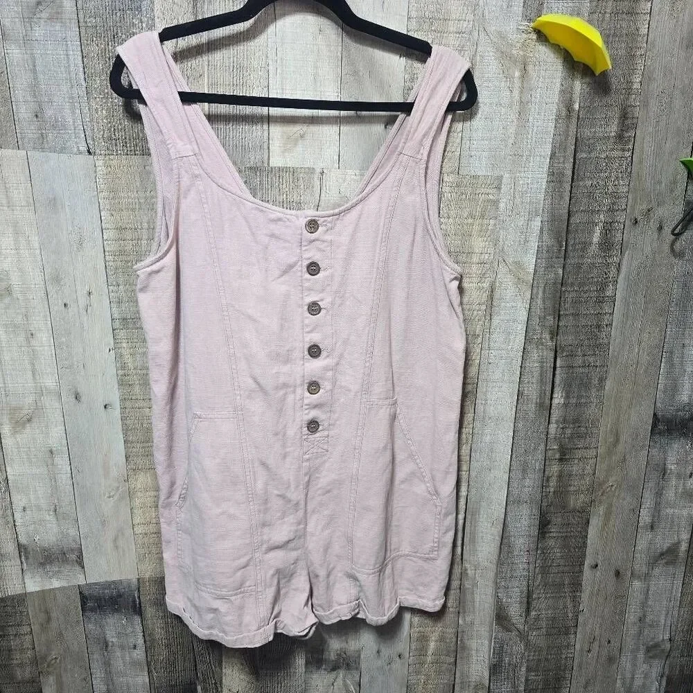 Wishlist Apparel Twill Pink Shorts Romper Jumper Preppy Spring Summer Casual